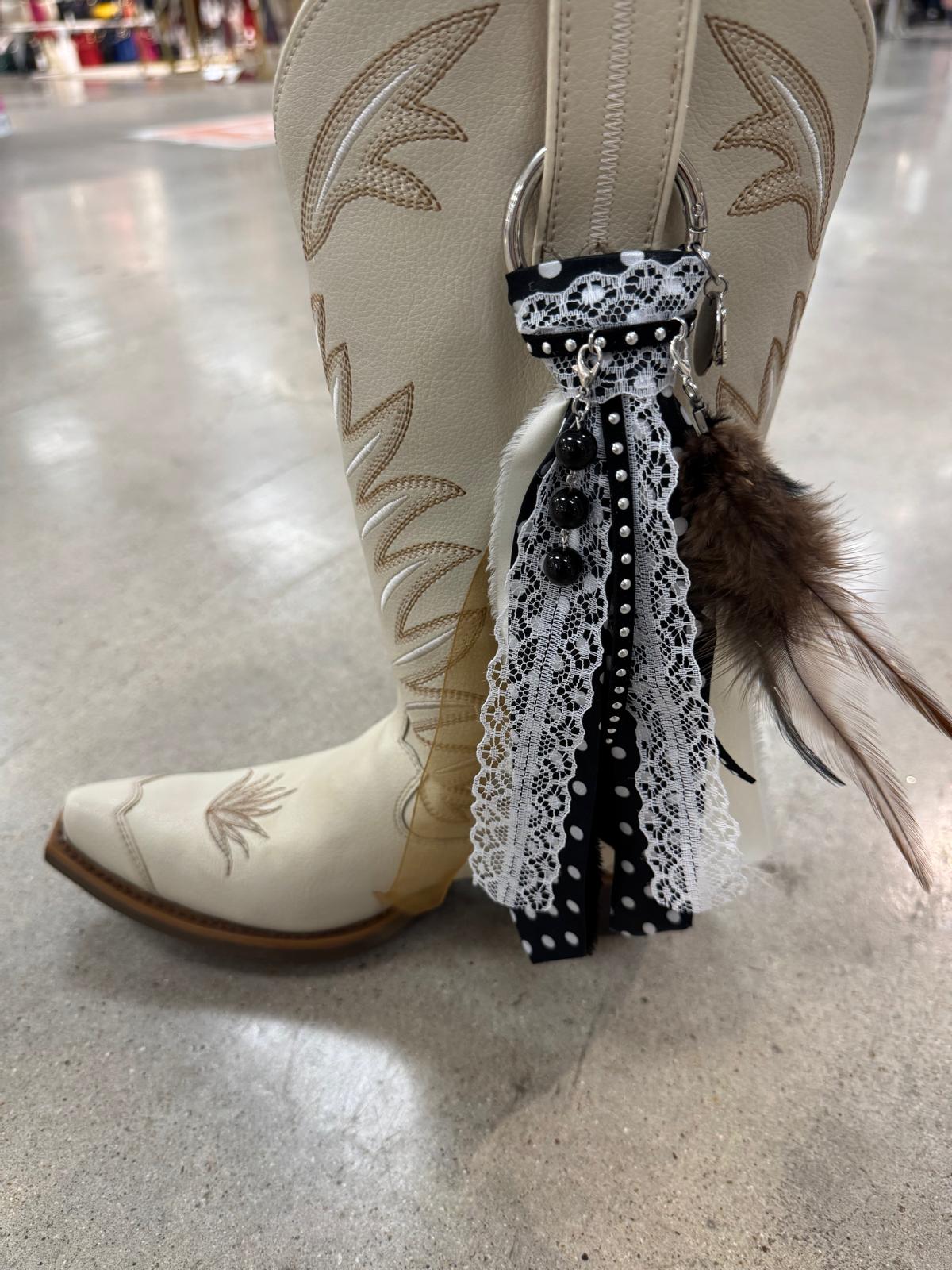 DB Signature Boot Charm- Polka Gal