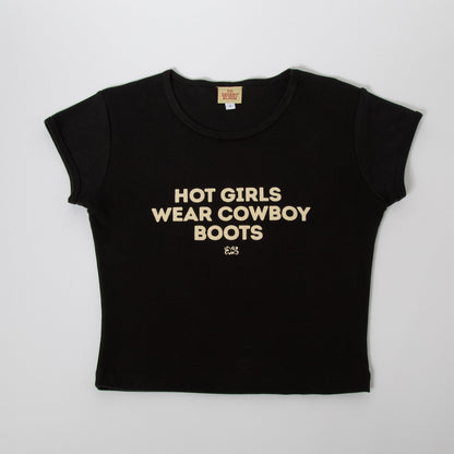 HOT GIRL CROP TEE BLACK