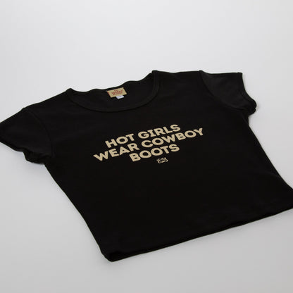HOT GIRL CROP TEE BLACK