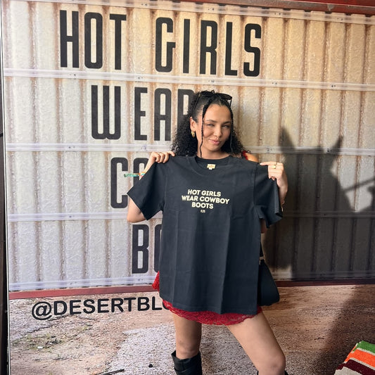 HOT GIRL VINTAGE TEE CHARCOAL