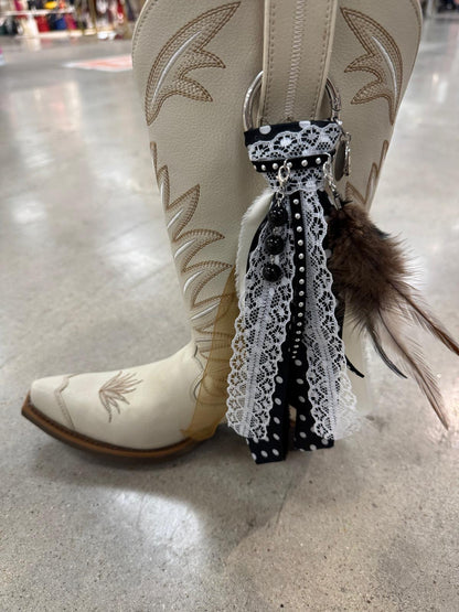 DB Signature Boot Charm- Polka Gal