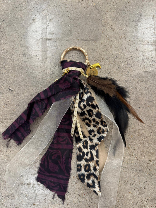 DB Signature Boot Charm- Violet Leopard