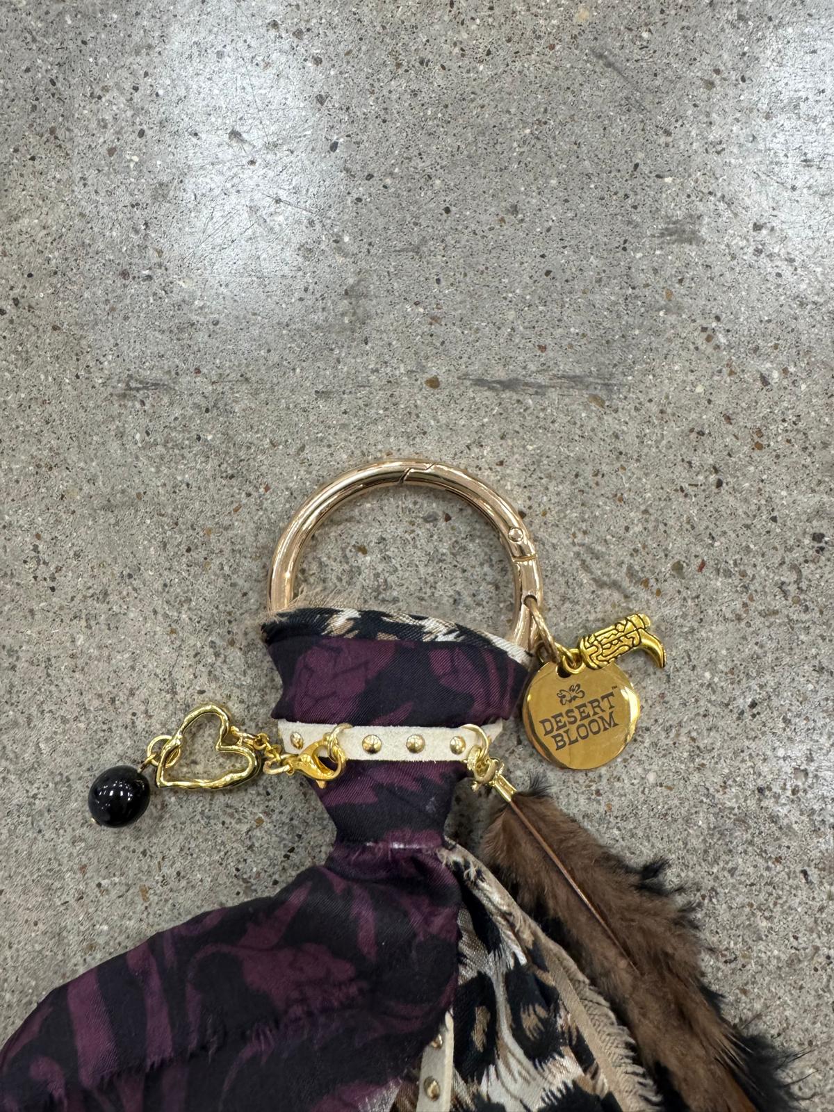 DB Signature Boot Charm- Violet Leopard