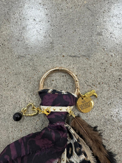 DB Signature Boot Charm- Violet Leopard